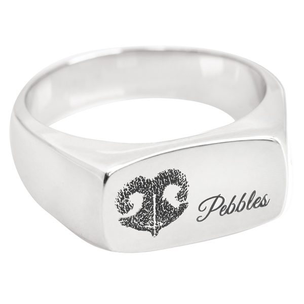 Actual Pet Print Rectangle Ring