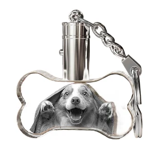 3D Crystal Keychain - Bone